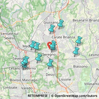 Mappa Via C. Correnti, 20831 Seregno MB, Italia (3.51769)