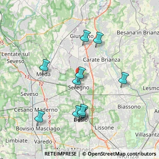 Mappa Via C. Correnti, 20831 Seregno MB, Italia (3.85364)