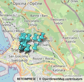 Mappa Via Caravaggio, 34128 Trieste TS, Italia (1.7065)
