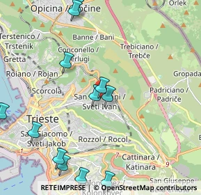 Mappa Via Caravaggio, 34128 Trieste TS, Italia (2.52)