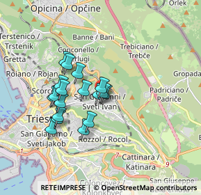 Mappa Via Caravaggio, 34128 Trieste TS, Italia (1.40333)