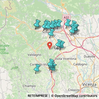 Mappa Via Panizzon dal Maso, 36030 Monte di Malo VI, Italia (7.3755)