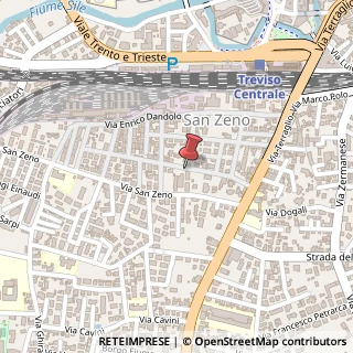 Mappa Via Pietro Andrea Saccardo, 27, 31100 Treviso, Treviso (Veneto)