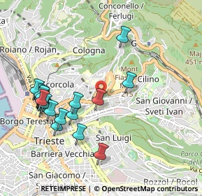 Mappa Via luigi Pecenco, 34127 Trieste TS, Italia (1.055)