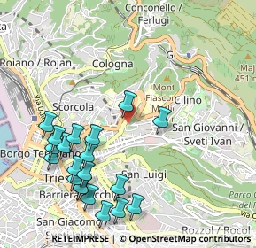 Mappa Via luigi Pecenco, 34127 Trieste TS, Italia (1.1755)