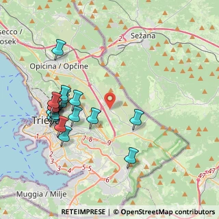 Mappa SP1, 34149 Padriciano TS, Italia (4.16667)