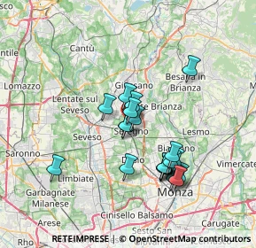 Mappa Via San Vitale, 20831 Seregno MB, Italia (6.1035)