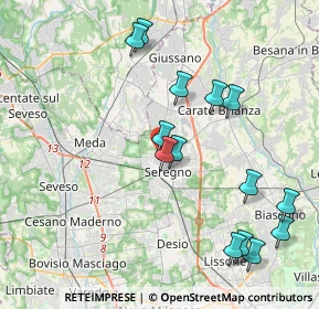 Mappa Via San Vitale, 20831 Seregno MB, Italia (4.28214)