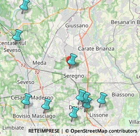 Mappa Via San Vitale, 20831 Seregno MB, Italia (5.66182)