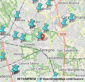 Mappa Via San Vitale, 20831 Seregno MB, Italia (2.9025)