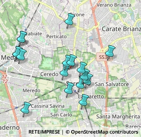 Mappa Via San Vitale, 20831 Seregno MB, Italia (1.92647)
