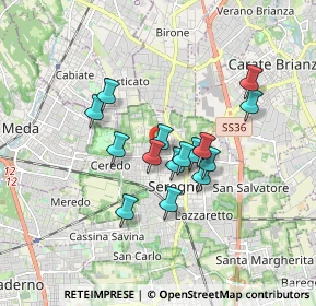 Mappa Via San Vitale, 20831 Seregno MB, Italia (1.334)