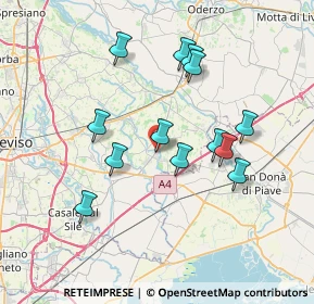 Mappa Via del Donatore, 31050 Monastier di Treviso TV, Italia (6.65308)