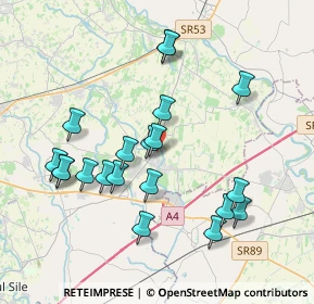 Mappa Via del Donatore, 31050 Monastier di Treviso TV, Italia (3.8195)