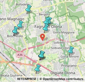 Mappa Via Ferdinando Magellano, 21054 Fagnano Olona VA, Italia (2.0975)