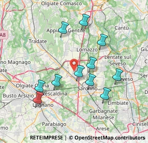 Mappa Via Ugo Foscolo, 22078 Turate CO, Italia (7.02909)