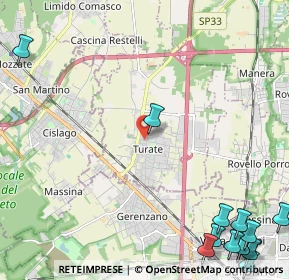 Mappa Via Ugo Foscolo, 22078 Turate CO, Italia (3.66538)