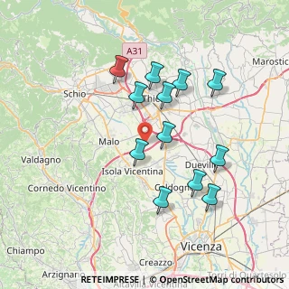 Mappa Via Rossi, 36030 Villaverla VI, Italia (6.7725)