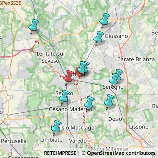 Mappa Viale Cimitero, 20821 Meda MB, Italia (3.78)
