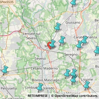 Mappa Viale Cimitero, 20821 Meda MB, Italia (5.98769)