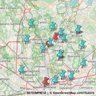Mappa Viale Cimitero, 20821 Meda MB, Italia (9.071)