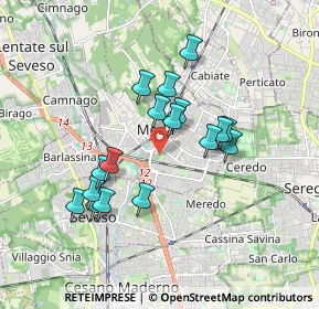 Mappa Viale Cimitero, 20821 Meda MB, Italia (1.53235)
