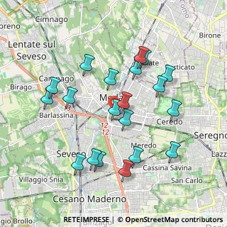 Mappa Viale Cimitero, 20821 Meda MB, Italia (1.861)