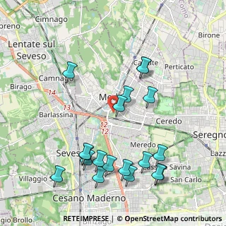 Mappa Viale Cimitero, 20821 Meda MB, Italia (2.25105)