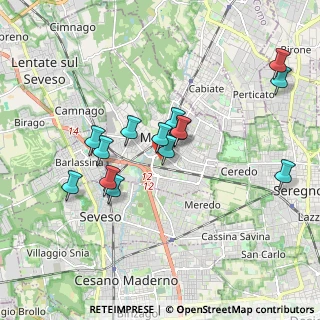 Mappa Viale Cimitero, 20821 Meda MB, Italia (1.67429)