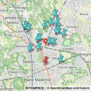 Mappa Viale Cimitero, 20821 Meda MB, Italia (1.6415)
