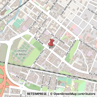 Mappa Via Piave, 17, 20821 Meda, Monza e Brianza (Lombardia)