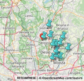 Mappa Via Belluno, 20831 Seregno MB, Italia (6.3075)