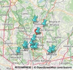 Mappa Via Belluno, 20831 Seregno MB, Italia (6.66667)