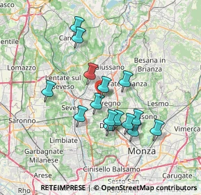 Mappa Via Belluno, 20831 Seregno MB, Italia (6.12733)