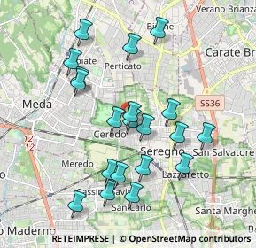 Mappa Via Belluno, 20831 Seregno MB, Italia (1.833)