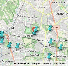Mappa Via Belluno, 20831 Seregno MB, Italia (2.89615)