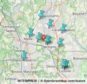 Mappa Via Belluno, 20831 Seregno MB, Italia (3.45083)