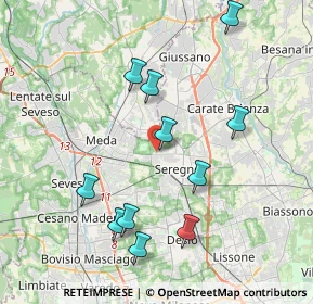 Mappa Via Belluno, 20831 Seregno MB, Italia (3.97455)