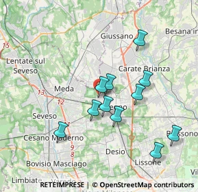 Mappa Via Belluno, 20831 Seregno MB, Italia (3.32818)