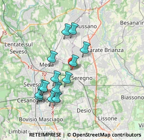 Mappa Via Belluno, 20831 Seregno MB, Italia (3.37143)