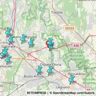 Mappa Via delle Vignole, 21058 Solbiate Olona VA, Italia (5.44667)
