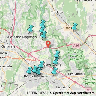 Mappa Via delle Vignole, 21058 Solbiate Olona VA, Italia (4.27385)
