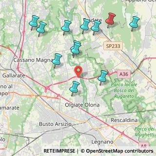 Mappa Via delle Vignole, 21058 Solbiate Olona VA, Italia (4.52167)