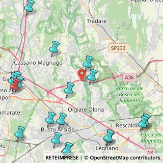 Mappa Via delle Vignole, 21058 Solbiate Olona VA, Italia (6.567)