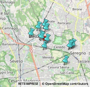 Mappa Via Indipendenza, 20036 Meda MB, Italia (1.28769)