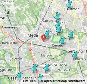 Mappa Via Indipendenza, 20036 Meda MB, Italia (2.4625)