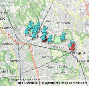 Mappa Via Indipendenza, 20036 Meda MB, Italia (1.13786)