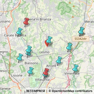Mappa Via XXV Aprile, 20855 Lesmo MB, Italia (5.00714)