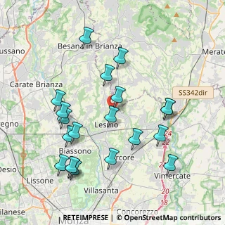 Mappa Via XXV Aprile, 20855 Lesmo MB, Italia (4.214)