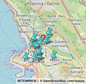 Mappa Via Monte S. Gabriele, 34127 Trieste TS, Italia (1.23643)
